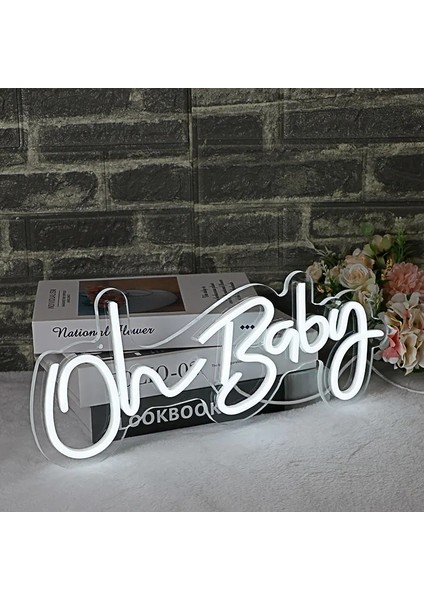 USB Stili Rgb LED Mutlu Doğum Günü Neon Burcu Duvar Dekor Için USB Powered Oh Babe Mr Mrs Yatak Odası Duvar Düğün Parti Için Özel Neon Işık Burcu (Yurt Dışından)
