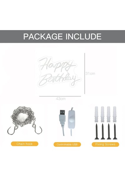 USB Stili Rgb LED Mutlu Doğum Günü Neon Burcu Duvar Dekor Için USB Powered Oh Babe Mr Mrs Yatak Odası Duvar Düğün Parti Için Özel Neon Işık Burcu (Yurt Dışından)
