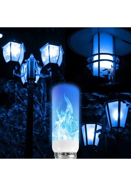 B22 Tarzı Mavi E12E14E27B22 5 W LED Yangın Alev Ampul Işıkları 3 Modları Dinamik Titrek Etkisi Lambası Kapalı Açık Ev Partisi Dekorasyon Için (Yurt Dışından)
