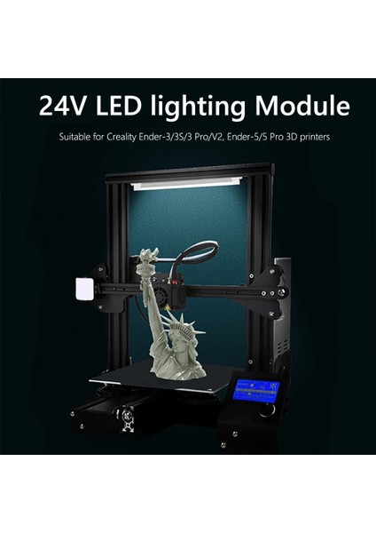 Kısılamaz Cob LED Şerit Işık 24 V Aydınlatma Ampul Yükseltme Kısılabilir LED Işık Kiti Creality Ender-Rov2 Ender-5 3D Yazıcı Parçaları (Yurt Dışından) modelleri