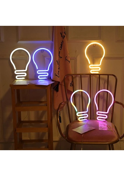 No.1 Boyutu LED Neon Gece Lambası Ampul Şekli Burcu Duvar Sanatı Gece Lambası Noel Doğum Günü Hediyesi Düğün Parti Duvar Asılı Neon Lamba Ev Dekor (Yurt Dışından)