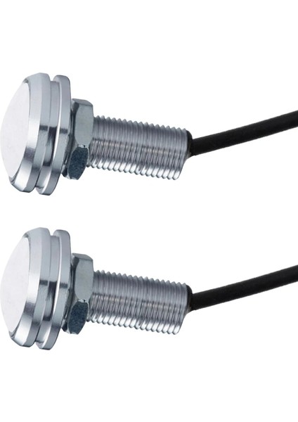 Beyaz 2 Adet Yeni 23MM Araba Kartal Göz Gümüş Kabuk Drl LED Gündüz Farları LED 12V Yedekleme Geri Vites Park Sinyali Otomobil Lambası (Yurt Dışından) fırsatları