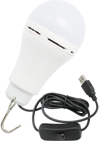 Beyaz Enerji Tasarruflu LED Ampul 5V Powered Taşınabilir USB Küre Ampul Gece Lambası Kanca Anahtarı ile Kamp Yürüyüş Balıkçılık Için (Yurt Dışından) fırsatları