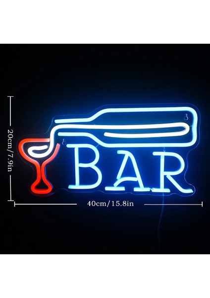 5W Tarzı Çubuk Bar LED Neon Burcu Mağaza Cafe Bar Restoran Otel Dekoratif Işık Neon Yatak Odası Duvar Mutfak Odası Dekor Akrilik Gece Lambası (Yurt Dışından)