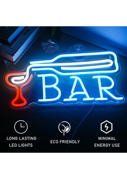 5W Tarzı Çubuk Bar LED Neon Burcu Mağaza Cafe Bar Restoran Otel Dekoratif Işık Neon Yatak Odası Duvar Mutfak Odası Dekor Akrilik Gece Lambası (Yurt Dışından)