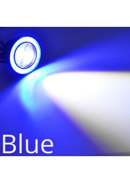 64MM Tarzı Mavi 2 Adet Melek Gözü Cob LED Otomatik Sis Farları Otomatik Evrensel Gündüz Farı Beyaz Kırmızı Mavi Far 30W Dc 12V (Yurt Dışından)