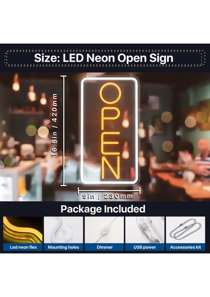 No.3 Boyutu LED Mağaza Açık Burcu Neon Işıkları Açık Iş Tabelaları Duvar Asılı Gece Lambası Ev Barlar Için Kahve Mağazaları Billboard Noel Dekor (Yurt Dışından)