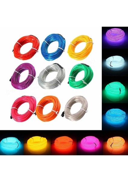 No.9 Boyutu 10M LED Esnek Yumuşak Tüp Tel Neon Glow Araba Halat Şerit Işık Noel Dekor (Yurt Dışından) fırsatları