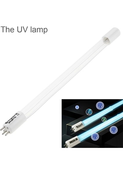 15W G10Q Gphl Uv Sterilizatör Lamba Işığı Düz Boru Tipi ve Tek Uçlu 4 Iğneli Ultraviyole Filtre (Yurt Dışından)