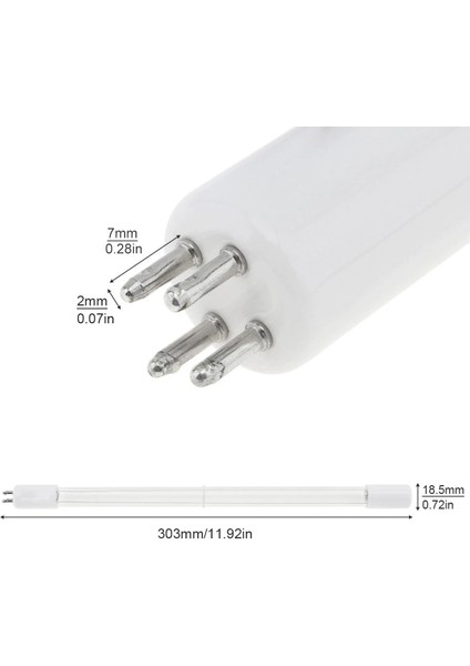 15W G10Q Gphl Uv Sterilizatör Lamba Işığı Düz Boru Tipi ve Tek Uçlu 4 Iğneli Ultraviyole Filtre (Yurt Dışından)