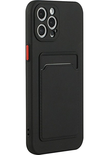 Iphone 15 Pro Max Anti-Cratch Tpu Tpu Kılıfı Bırak-Kötü Kart Tutucu Kapak Black (Yurt Dışından)