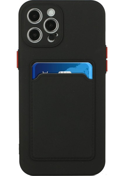Iphone 15 Pro Max Anti-Cratch Tpu Tpu Kılıfı Bırak-Kötü Kart Tutucu Kapak Black (Yurt Dışından)
