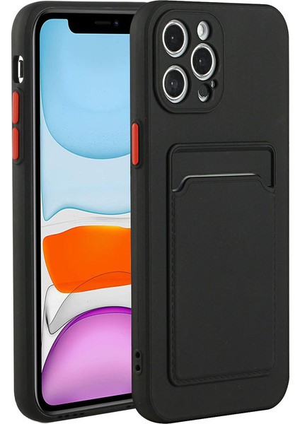 Iphone 15 Pro Max Anti-Cratch Tpu Tpu Kılıfı Bırak-Kötü Kart Tutucu Kapak Black (Yurt Dışından)