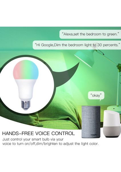 Moes Tarzı 220V Moes Wifi Akıllı LED Ampul Kısılabilir Lamba 14W Rgb C+W E27 Renk Değiştirme Tuya Akıllı Uygulama Kontrolü Alexa Google LED ile Çalışmak (Yurt Dışından)