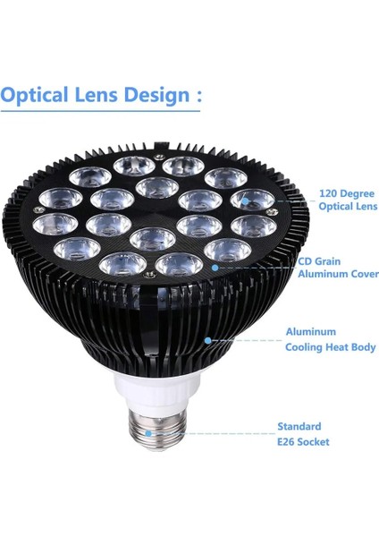 54W Tarzı 45W Paketi LED Akvaryum Ampul PAR38 Spot Ampul LED Akvaryum Aydınlatma Ampul Balık Tankı Için Tam Spektrum (Yurt Dışından)