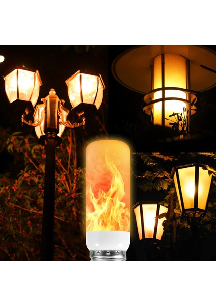 E14 Stili Sarı E12E14E27B22 5 W LED Yangın Alev Ampul Işıkları 3 Modları Dinamik Titrek Etkisi Lambası Kapalı Açık Ev Partisi Dekorasyon Için (Yurt Dışından)