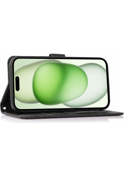 Iphone 15 Plus Pu Deri Cüzdan Stand Telefon Kılıfı Çıkarılabilir 2-1'ör Kapak Yeşili (Yurt Dışından)