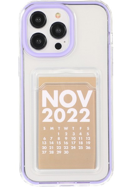 Iphone 15 Pro Clear Card Yuvası Kılıfı Tpu+Pc Koruyucu Telefon Kapağı Black (Yurt Dışından)