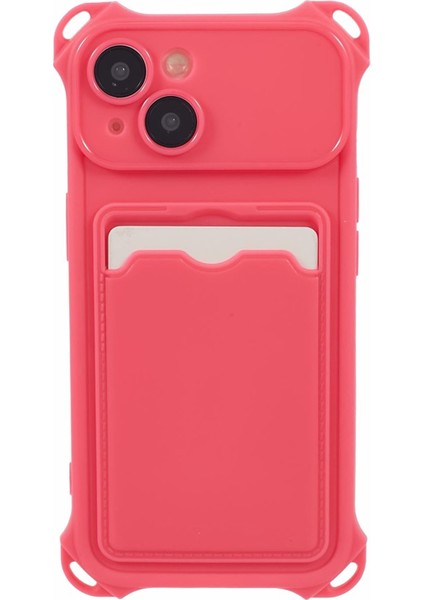 Kart Yuvalı (Hassas Kesim) ile iPhone 13 Case Anti-Drop Tpu Telefon Kapağı Için -Rose (Yurt Dışından)