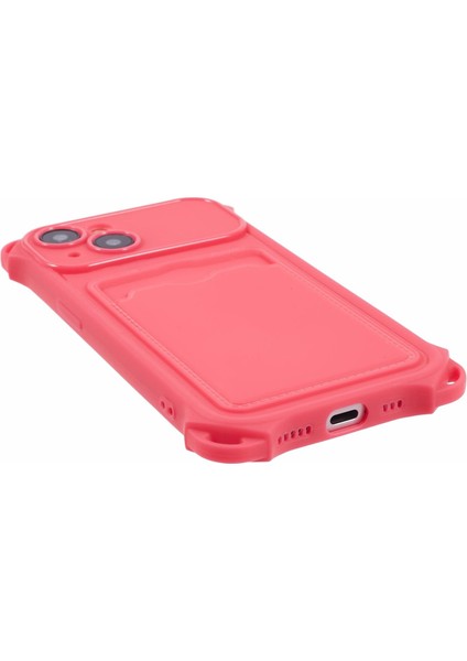 Kart Yuvalı (Hassas Kesim) ile iPhone 13 Case Anti-Drop Tpu Telefon Kapağı Için -Rose (Yurt Dışından)