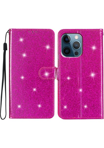 Iphone 14 Pro Max Pu Pu Deri Deri Flip Telefon Kılıfı Cüzdan Stand Bırak-Koşullu Kapak Ros (Yurt Dışından)