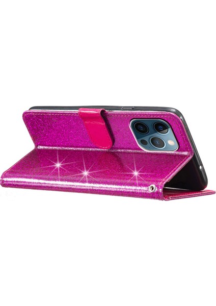 Iphone 14 Pro Max Pu Pu Deri Deri Flip Telefon Kılıfı Cüzdan Stand Bırak-Koşullu Kapak Ros (Yurt Dışından)