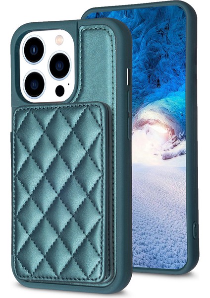 Iphone 15 Pro Kart Tutucu Kickstand Pu Deri Kaplamalı Tpu Şok Geçirmez Kapak Yeşili Için Telefon Kılıfı (Yurt Dışından) fırsatları