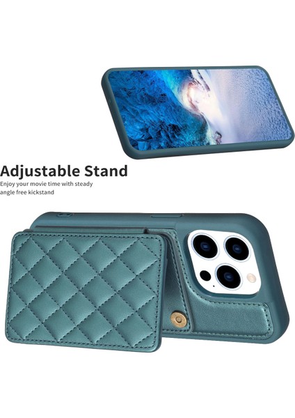 Iphone 15 Pro Kart Tutucu Kickstand Pu Deri Kaplamalı Tpu Şok Geçirmez Kapak Yeşili Için Telefon Kılıfı (Yurt Dışından) indirimleri