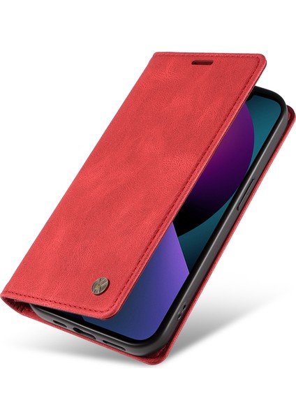 iPhone 14 Plus Içinderi Kapak Artı Cilt Dokunuşu Önleyici Cüzdan Standı Telefon Kasası (Yurt Dışından)