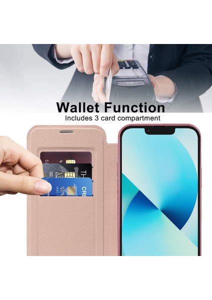 Iphone 13 Için 6.1 Inç Rfıd Engelleme Kart Tutucu Telefon Kılıfı Koruma Koruma Deri Kapağı Magsafe-Baby Mavi ile Uyumlu (Yurt Dışından) fiyatları
