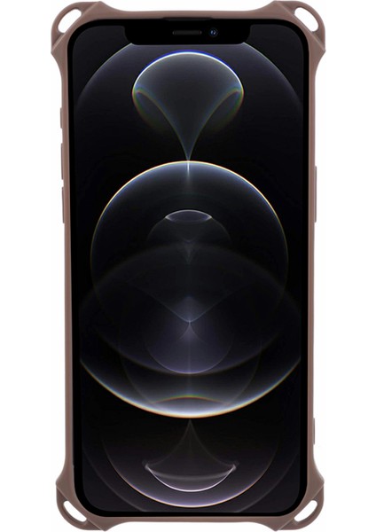 Iphone 12 Pro Max Için Max 6.7 Inç Telefon Kılıf Kart Yuvası Tpu Arka Kabuk Kapağı (Hassas Kesim) -Brown (Yurt Dışından)