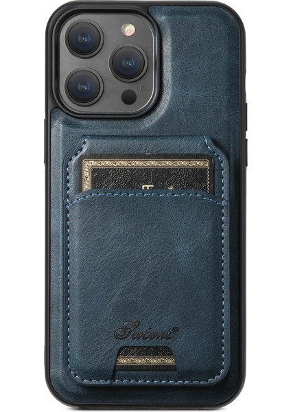 Iphone 12/12 Pro Case Card Tutucu Telefon Kapağı Magsafe-Blue ile Uyumlu (Yurt Dışından)