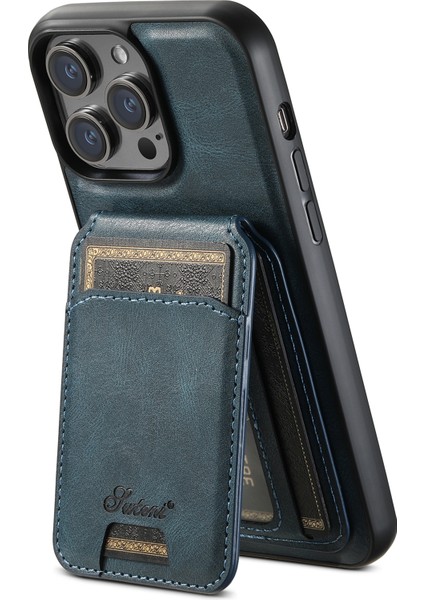 Iphone 12/12 Pro Case Card Tutucu Telefon Kapağı Magsafe-Blue ile Uyumlu (Yurt Dışından)
