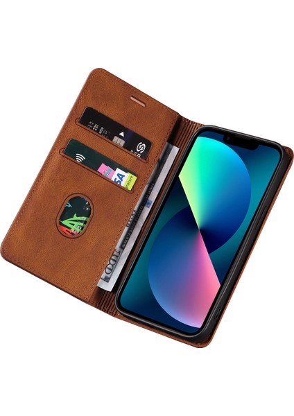 Iphone 15 Pro Bilek Bandı Tasarımı Pu Deri Telefon Kılıfı Stand Cüzdan Kapak Yeşili (Yurt Dışından) fırsatları