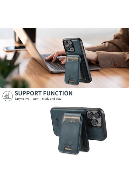 Iphone 12/12 Pro Case Card Tutucu Telefon Kapağı Magsafe-Blue ile Uyumlu (Yurt Dışından)