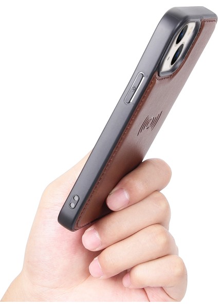 Iphone 15 Plus Söndürülebilir Manyetik Iç Kasa Pu Deri Cüzdan Stand Cep Telefonu Kapak Kılıfı (Yurt Dışından)