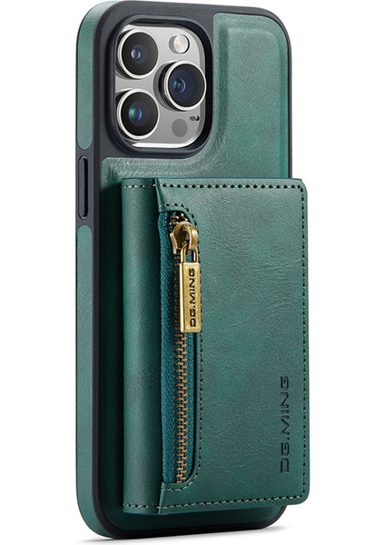 Iphone 12 Pro Max Case Pu+Pc+Tpu Geri Kabuk Cüzdan Telefon Kapak Yeşil (Yurt Dışından)