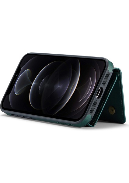 Iphone 12 Pro Max Case Pu+Pc+Tpu Geri Kabuk Cüzdan Telefon Kapak Yeşil (Yurt Dışından) fırsatları