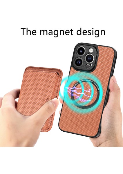 Iphone 15 Pro Fiber Pu Deri Kaplamalı Pc+Tpu Kapak-Kahverengi Için Çıkarılabilir Manyetik Kart Tutucu Telefon Kasası (Yurt Dışından) fiyatları