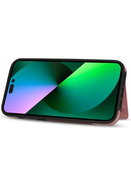 Iphone 15 Pro Cüzdan Fermuarı Cep Kılıfı Pu Deri Kaplamalı Tpu Kickstand Telefon Kapak Çizgi Altın (Yurt Dışından) fiyatları