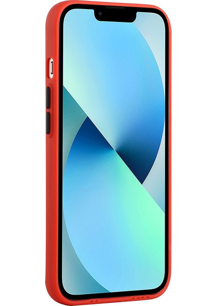 Iphone 15 Plus Soft Tpu Için Kart Yuvası Kırmızısı ile Damgalı Arka Kapak (Yurt Dışından)