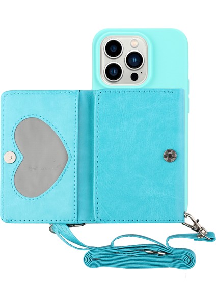 Kickstand Pu Deri Cüzdan Kılıfı Için iPhone 15 Pro Anti-Cratch Tpu Tpu Telefon Kapağı Omuz Kayışı Baby Mavi (Yurt Dışından) fiyatları