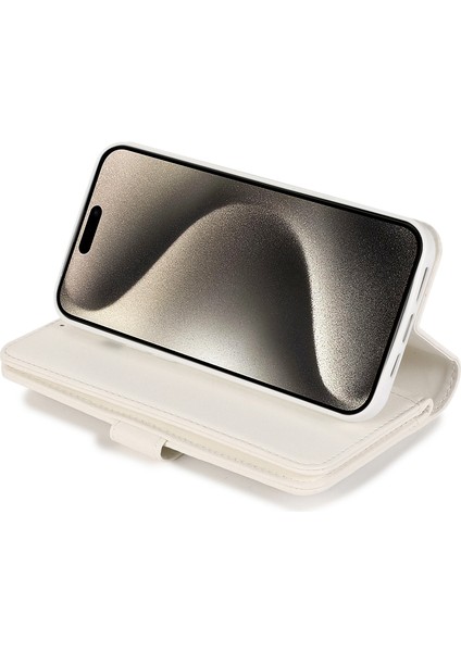 Iphone 15 Pro Pu Deri Cep Telefonu Kılıfı Strap 9 Kart Tutucu Anti-Drop Kapak Silver (Yurt Dışından) fiyatları