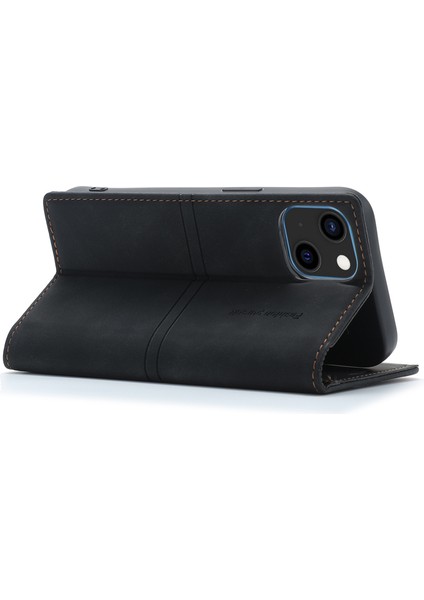 Iphone 15 Plus Pu Deri Cüzdan Telefon Kapağı Manyetik Kapanma Stand Kılıf Black (Yurt Dışından) fırsatları