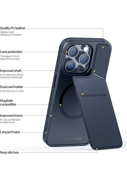 Iphone 13 Pro Telefon Kılıf Kart Yuvaları Için Rfıd Engelleme Koruma-Mavisi Kapsar (Yurt Dışından)
