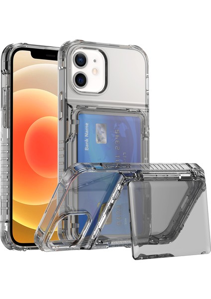 Iphone 12/12 Pro Için Pro Cleepe Plop Case Kıckstand Kapak Kart Yüksek Tümülü Siyah (Yurt Dışından)