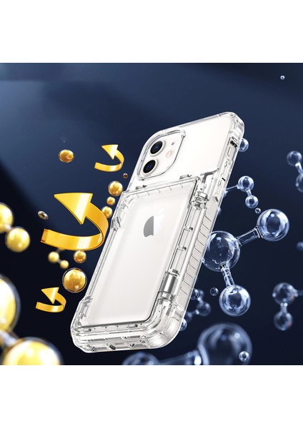 Iphone 12/12 Pro Için Pro Cleepe Plop Case Kıckstand Kapak Kart Yüksek Tümülü Siyah (Yurt Dışından)