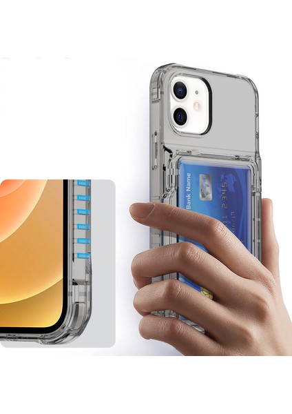 Iphone 12/12 Pro Için Pro Cleepe Plop Case Kıckstand Kapak Kart Yüksek Tümülü Siyah (Yurt Dışından)