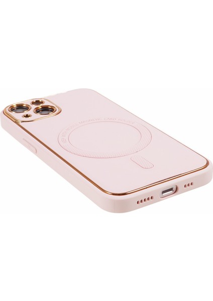 Iphone 13 Elektraplama Telefon Kılıfı Şok Geçirmez Pu Deri Kaplamalı Tpu+Pc Manyetik Kapak Magsafe-Pink ile Uyumlu (Yurt Dışından) indirimleri