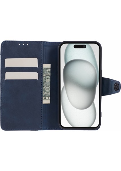 Iphone 15 Plus Için Pu Deri Telefon Kapağı Plus Cüzdan-Dark Blue ile Vaka Şok Geçirmez Telefon Kılıfı (Yurt Dışından) fırsatları